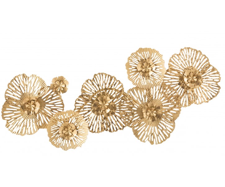 Nástěnná dekorace zlaté květy