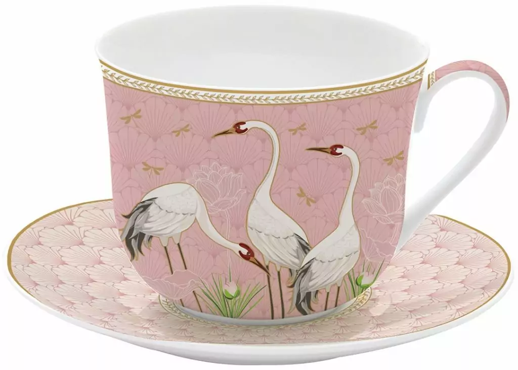 Sada porcelánových šálků s podšálkem 2 kusy