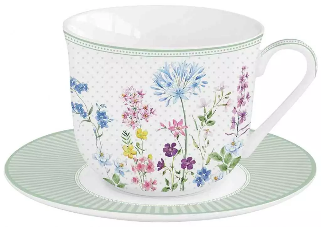 Sada porcelánových šálků s podšálkem 2 kusy