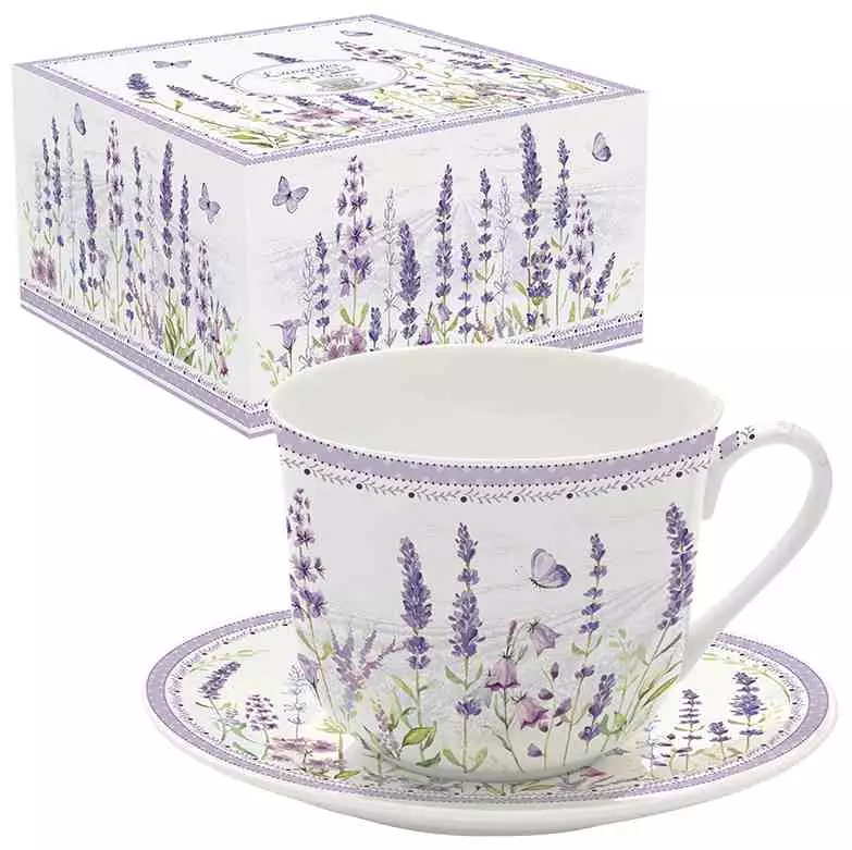Sada porcelánových šálků s podšálkem 2 kusy