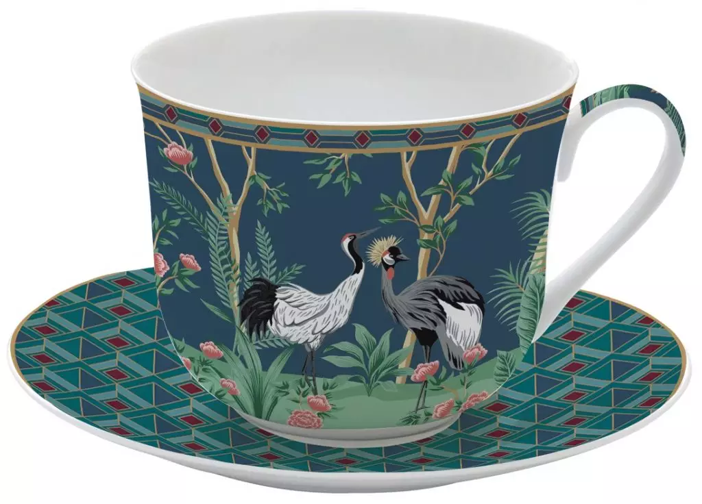 Sada porcelánových šálků s podšálkem 2 kusy