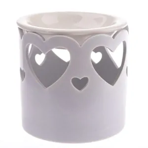 Keramická aroma lampa se srdíčkem