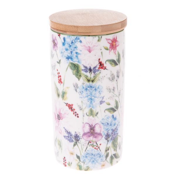 Porcelánová dóza s bambusovým víkem, 500ml