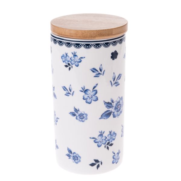 Porcelánová dóza s bambusovým víkem, 500ml