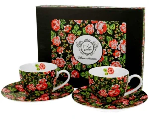 Sada porcelánových šálků 2 kusy 90 ml