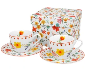 Sada porcelánových šálků 2 kusy 90 ml