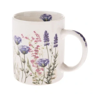 Porcelánový hrníček s květinou