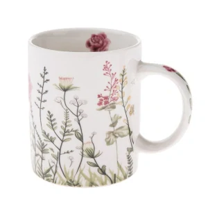 Porcelánový hrníček s květinou