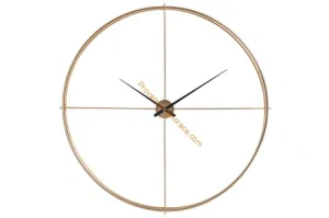  Nástěnné zlaté kovové hodiny 128 cm